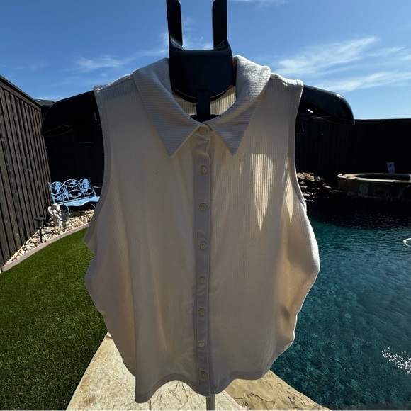 Torrid CreamSuper Soft Rib Sleeveless Top - Picture 6 of 11